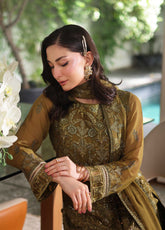 Luminara By Manahil Lakhani Embroidered Chiffon 3 Piece Unstitched Suit ML25L D-CE-02 SAGE